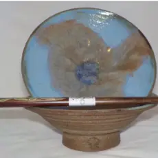 Blue Lotus Rice Bowl Pair