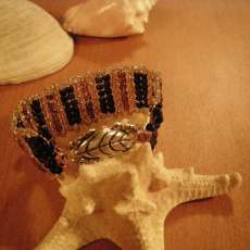 Golden Amber Seed Bead Bracelet