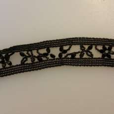 Black "Lace" Floral Bracelet