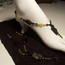 Barefoot Sandals in Black and Yellow