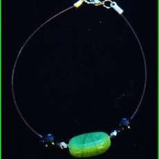 Jade and Onyx Anklet