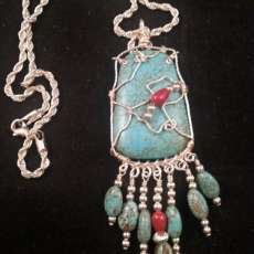 Native American OOAK Handmade "Campo Frio Turquoise" Necklace