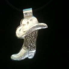 Cowgirl boot pendant