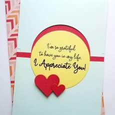 Handmade "I Appreciate You" card