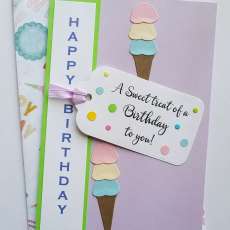 Handmade Ice-Cream Treat Birthday Greeting Card