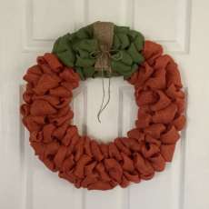 Burlap pumpkin Wreath