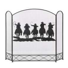 Cowboy Round-Up Fireplace Screen