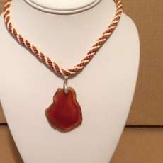 Large Beautiful Brown Agate 16" Necklace