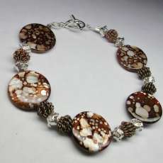 Brown Spotted Shell Bracelet