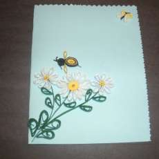 daisy and bumble bee card