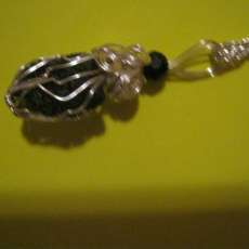 Handmade wire wrapped Moldavite necklace