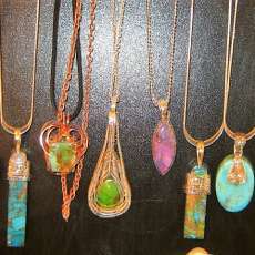 These are my Turquoise Jewelry.  I can put on a black necklace or ss necklace