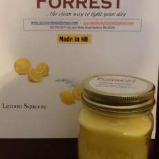 Lemon Squeeze soy candle in Mason Jar
