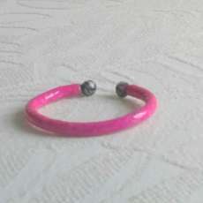 Pink bangle bracelet