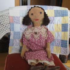 Primitive Folk Art Doll Laura Mae