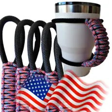 Paracord Handle Red, White & Blue