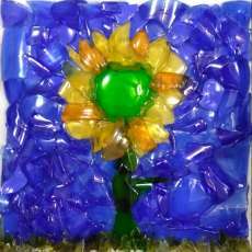 Sunny Sunflower | Glass Art | 12 x 12