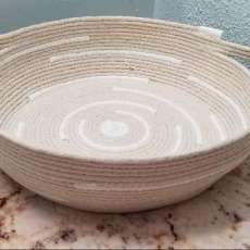 Rope Bowl with White Accents