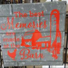 Reclaimed materials "signs"