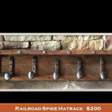 Railroad Spike Hatrack