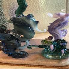 Diversity of Sea Life Borosilicate Glass Sculpture