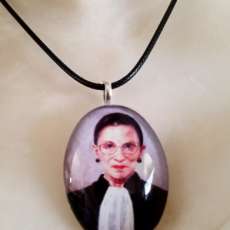 Ruth Bader Ginsberg cameo necklace