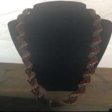 Woven dutch spiral 27” necklace