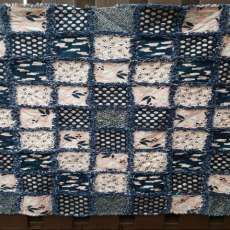 Navy and Blush Rag Quilt