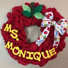 Customized, Made-to-order, Teacher Appreciation Wreath