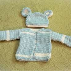 Baby Bear Boy Sweater and hat