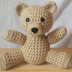 Light Brown Crocheted Teddy Bear