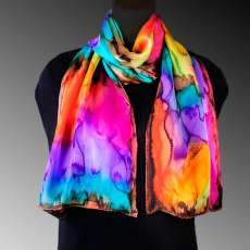 100% silk hand painted scarves