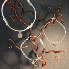 silver Chakra Charm Bracelets