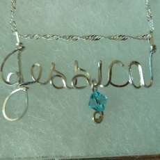 Wire Name necklace in Sterling Silver