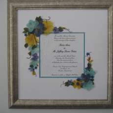 Custom matted and framed invitations