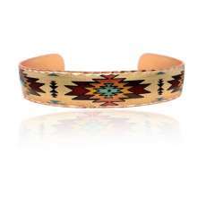 Native American Handmade Copper Bracelet Southwest Sun Burst