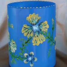 Hand Painted Glass Vase