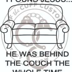Jesus couch car decal