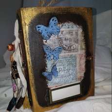 Vintage Style Blue Butterfly Journal