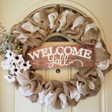 Modern Country Welcome Wreath