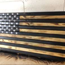 Rustic Torched Flag