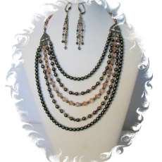 The Grand Dame in Green & Topaz Necklace set