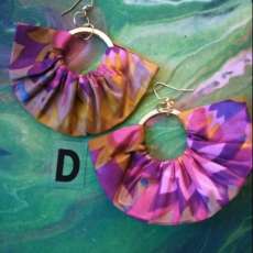 Floral Fabric Earrings