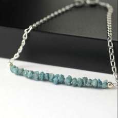 Blue Rough Diamond Bar Bracelet