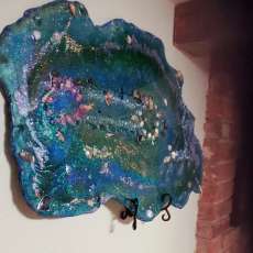 Eco-Epoxy Resin Geode Wallhanging "The Mermaid "