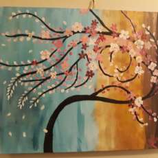 Spring Blooms 16 x 20 canvas board