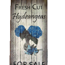 Fresh Hydrangea Sign