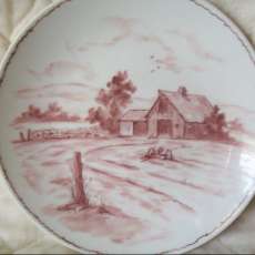 Hand-painted porcelain plate