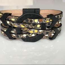 Magnetic woven leather Bracelet