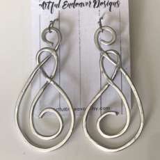 Aluminum wire wrapped earrings